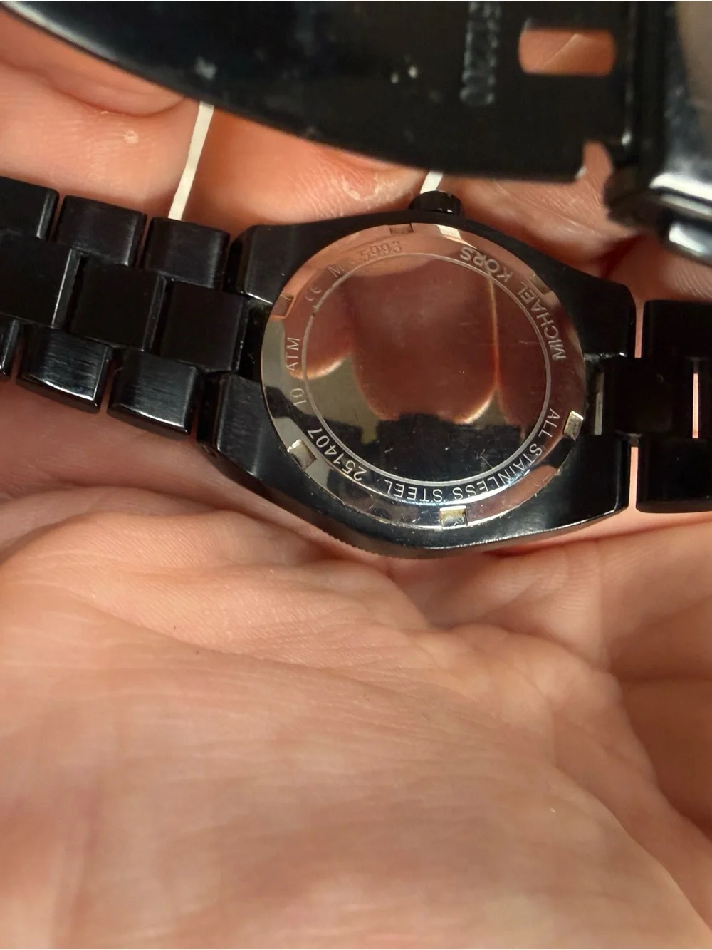 Michael Kors Black Bracelet Watch with Blue Sunray Dial